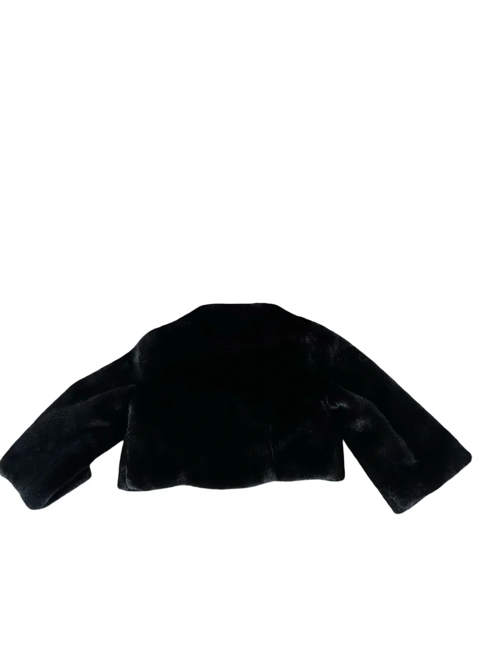 Disney Hannah Montana Faux Fur Black Cropped Shrug Girls XL 16 Fits XS Petite